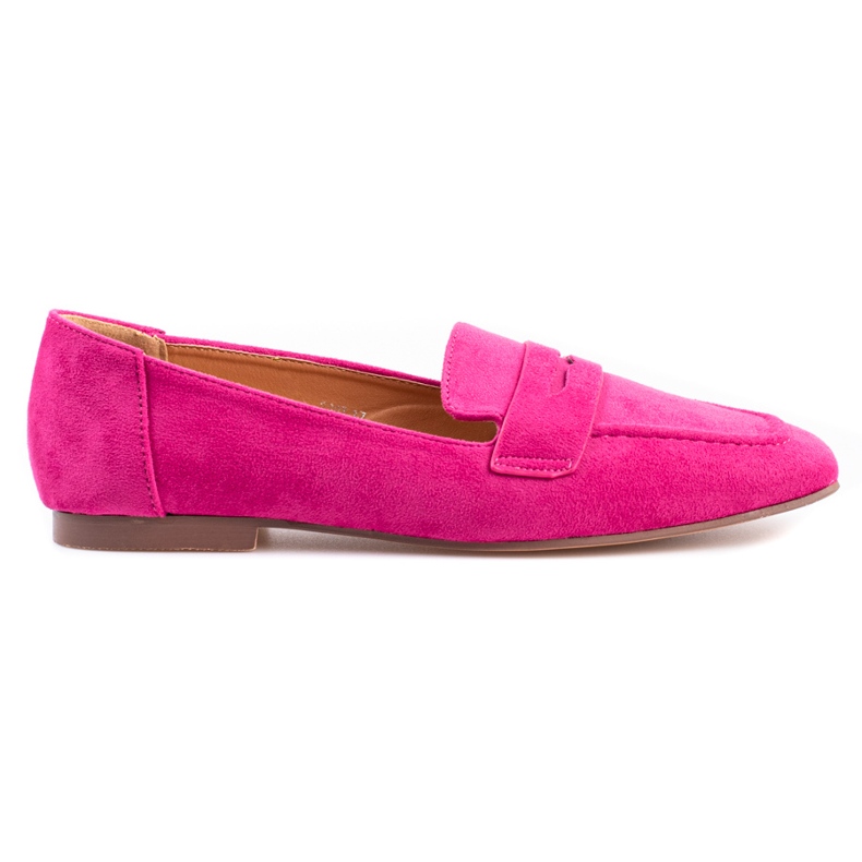 Shelovet loafers i fuchsia mocka för kvinnor rosa