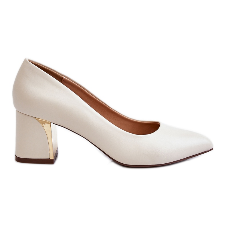 PS1 Eleganta pumps på en häl Beige Emma