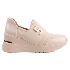 Shelovet wedge sneakers för kvinnor beige