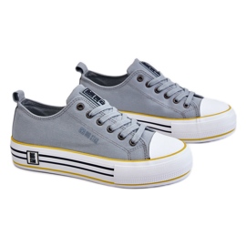 Sneakers i tyg för damer Big Star LL274183 Ljusblå