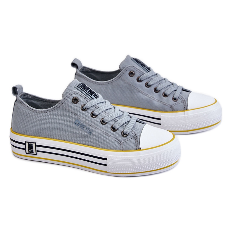 Sneakers i tyg för damer Big Star LL274183 Ljusblå