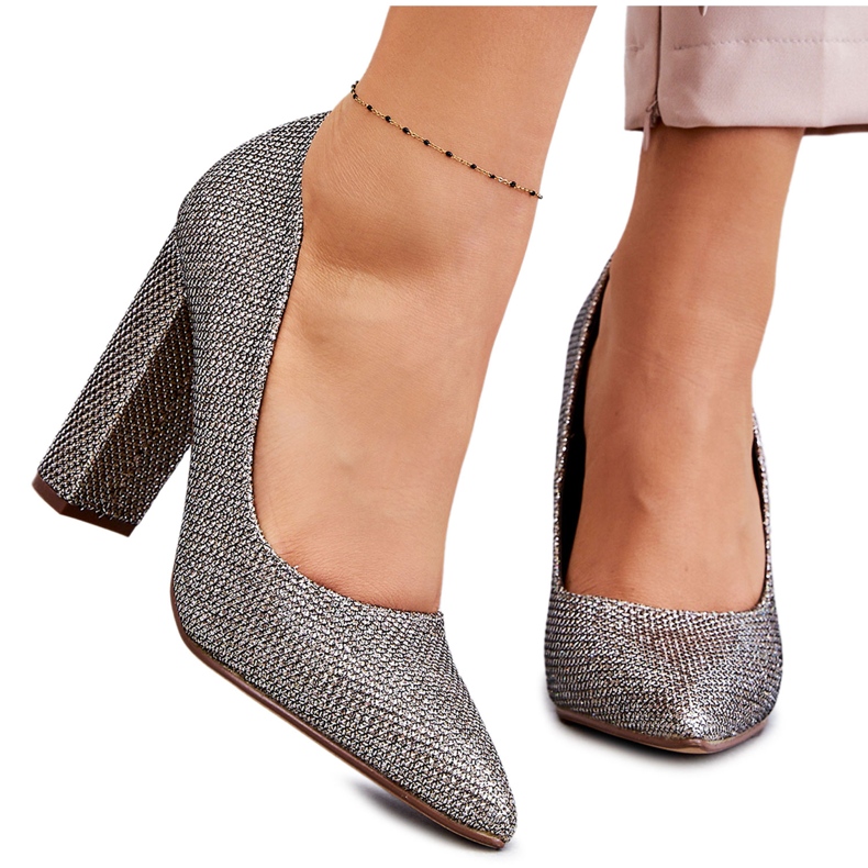 PA1 Blanka Pumps På En Klack Silver Elmira silver-