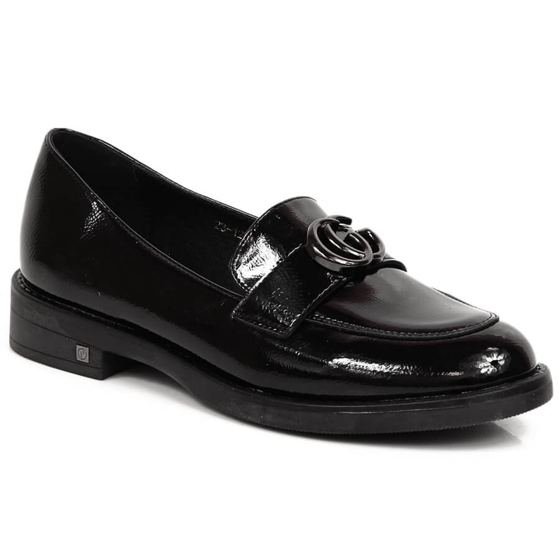 Svartlackade loafers för kvinnor Potocki SZ12020