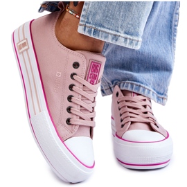 Sneakers i tyg för damer Big Star LL274181 Rosa
