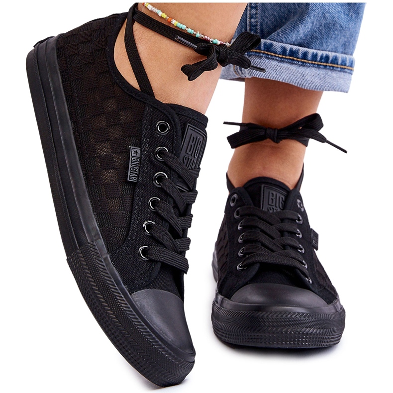 Klassiska låga sneakers Big Star LL274072 Svart