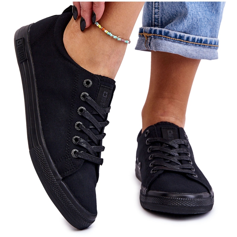 Dam Smooth Low Sneakers Big Star LL274057 Svart