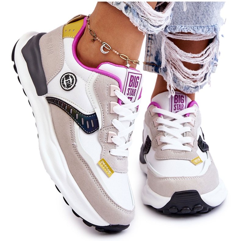 Sportssneakers dam Big Star KK274099 Vit och Beige