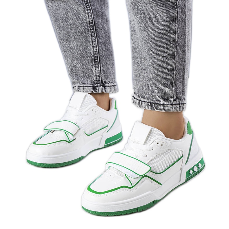 Kadie gröna sneakers för kvinnor vit