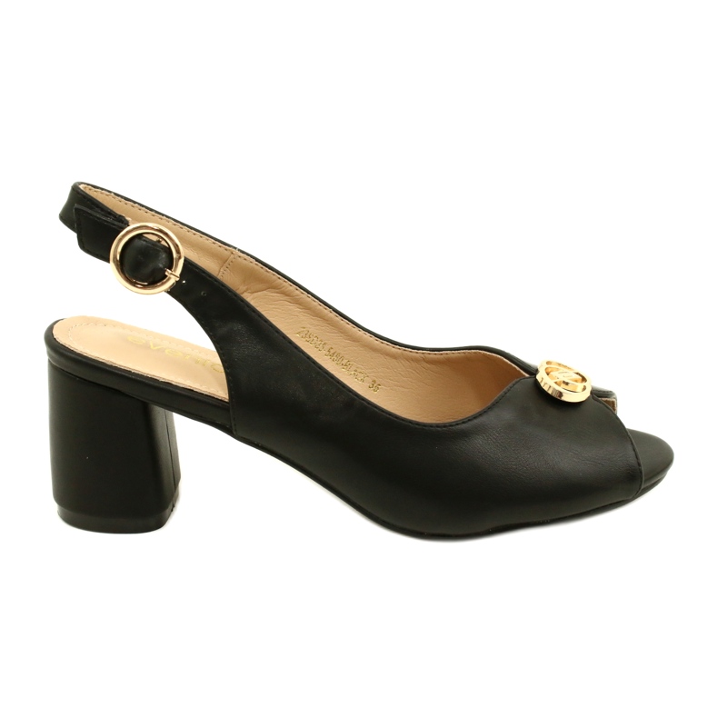 Evento Kvinnors sandaler på posten med dekoration 23SD35-5480 svart