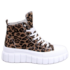 PA1 Tiger Leopard high-top sneakers beige