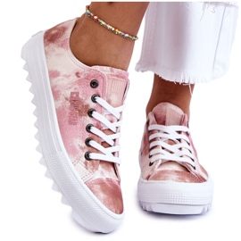 Fashionabla låga sneakers Big Star LL274044 Rosa-Beige vit