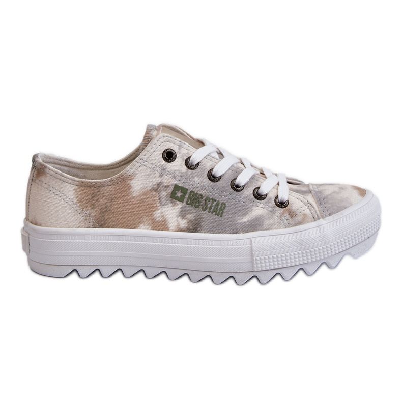 Fashionabla låga sneakers Big Star LL274043 Vit och grå beige
