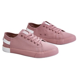 Låga sneakers för kvinnor Big Star LL274040 Rosa vit