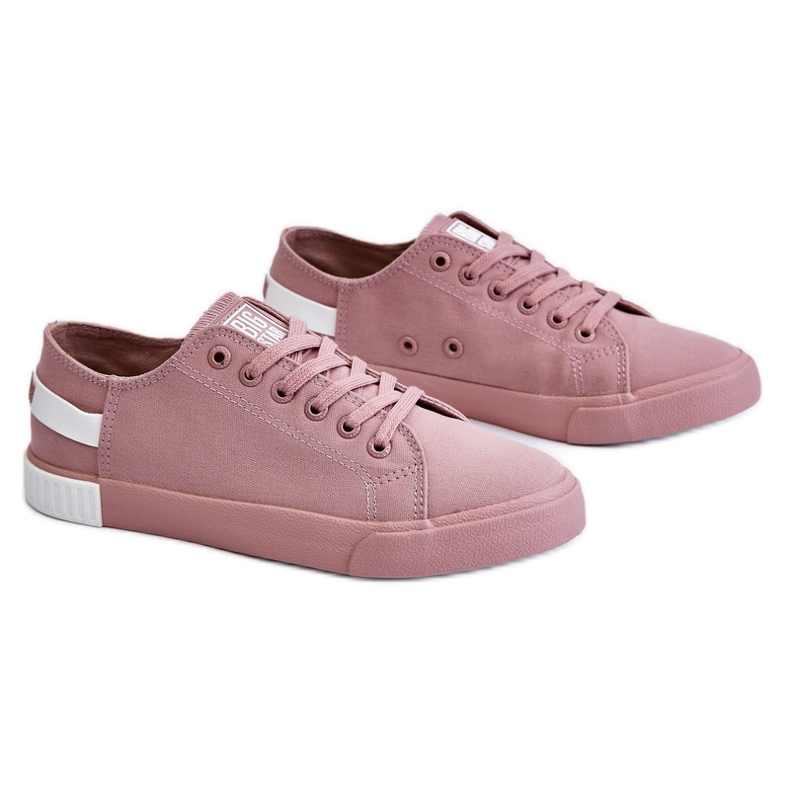 Låga sneakers för kvinnor Big Star LL274040 Rosa vit