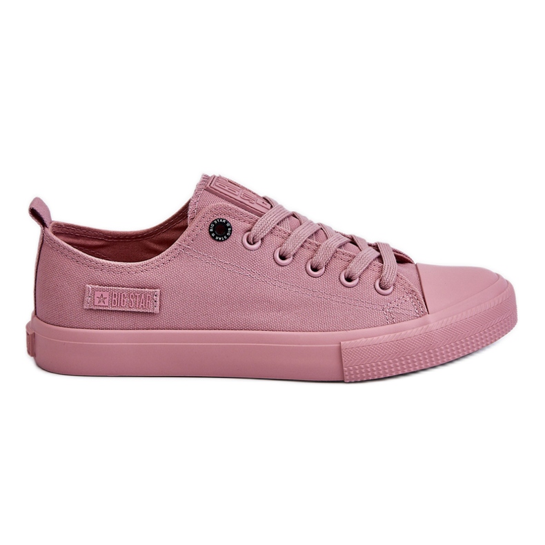 Klassiska låga sneakers för kvinnor Big Star LL274027 Rosa