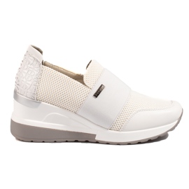 W. Potocki Potocki vita wedge sneakers för kvinnor