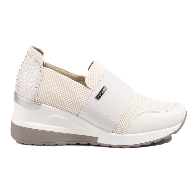 W. Potocki Potocki vita wedge sneakers för kvinnor