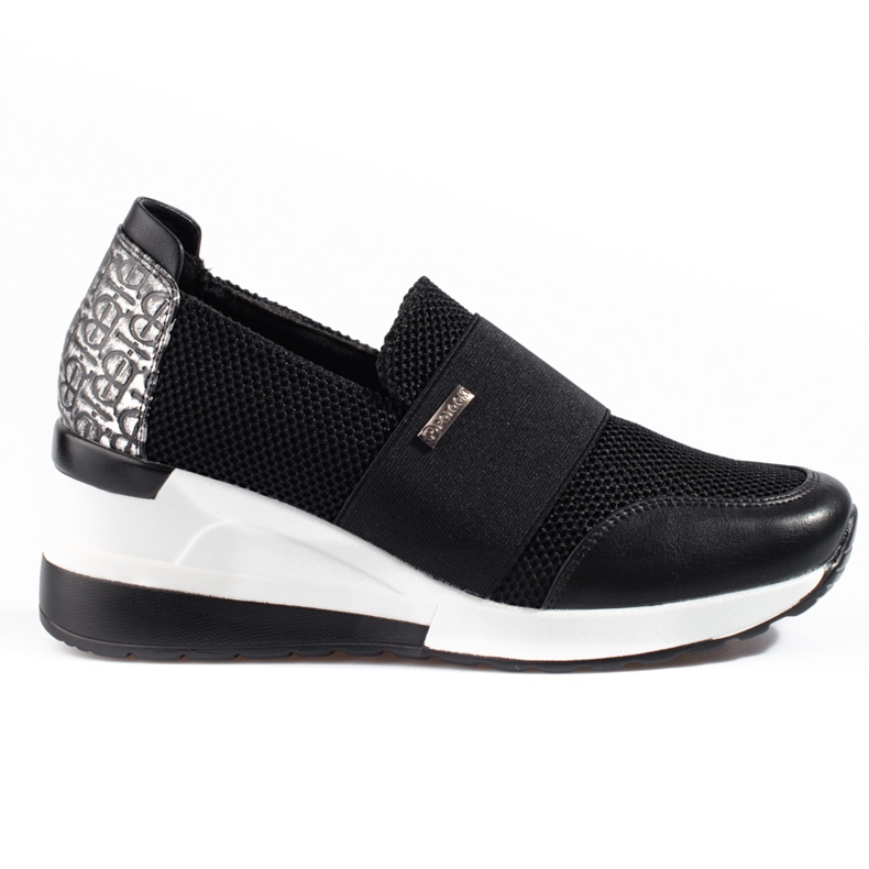 W. Potocki Potocki wedge svarta sneakers för kvinnor