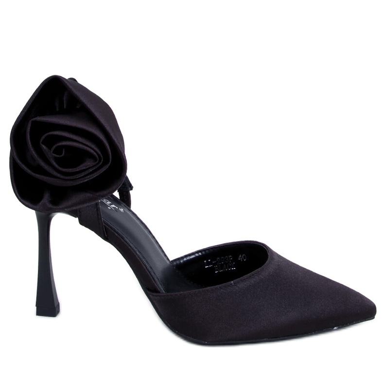 Seastar Satinnålar med en Flores Black blomma svart