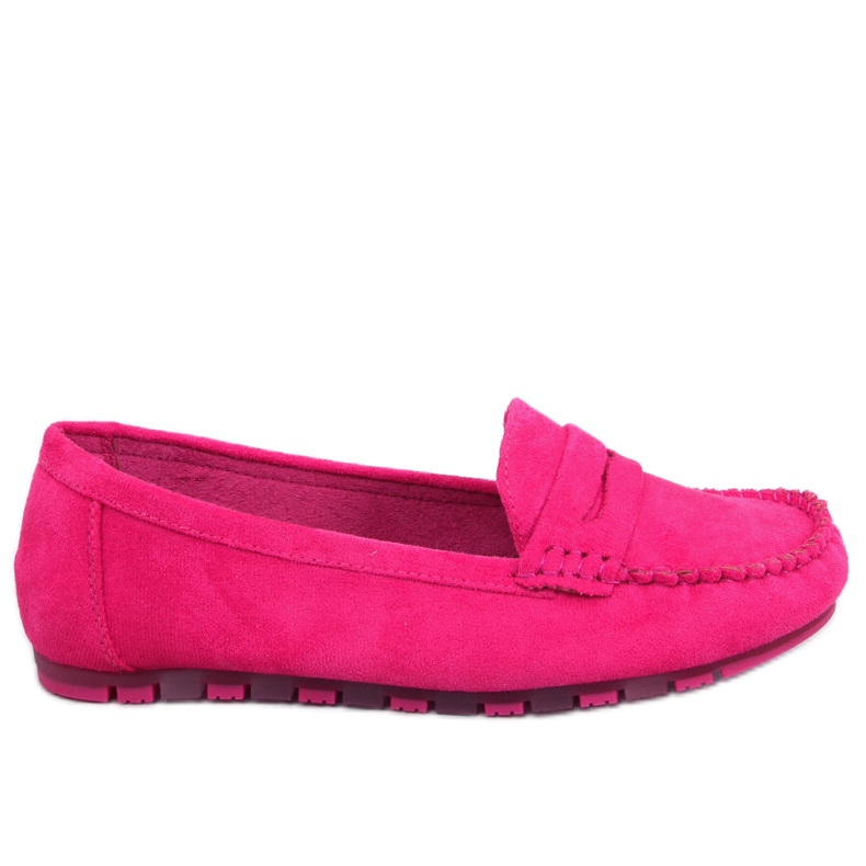 PA1 Anaya Fuchsia loafers i mocka för kvinnor rosa