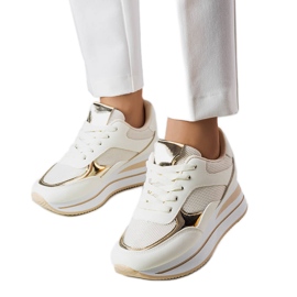 Beige sneakers med tjock sula från Ethel