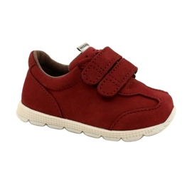 Casual Leather Children's Shoes Mazurek 1362 Röd kardborrband