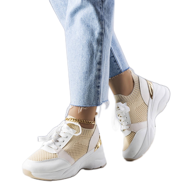 Beige wedge sneakers från Ann
