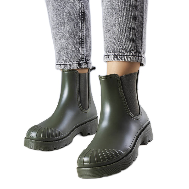 Micheles gröna korta gummistövlar