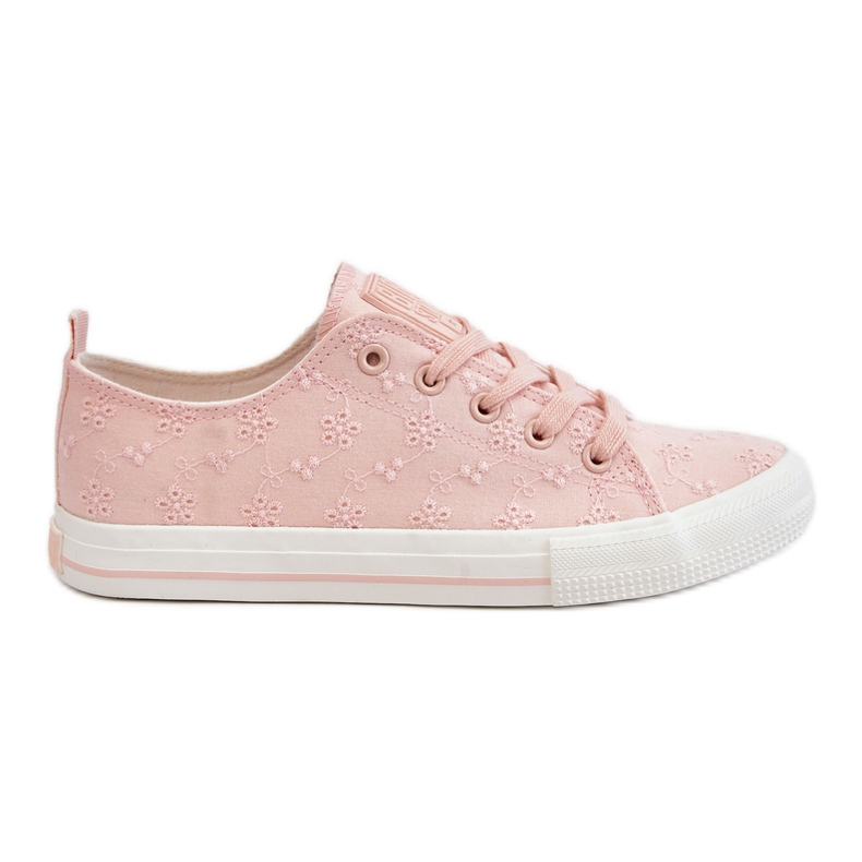 Big Star Broderade Sneakers för kvinnor LL274224 Rosa