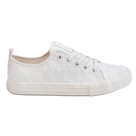 Big Star Broderade Sneakers för kvinnor LL274223 Vit