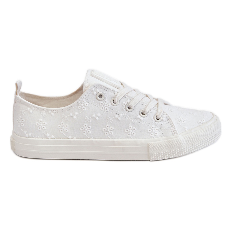 Big Star Broderade Sneakers för kvinnor LL274223 Vit