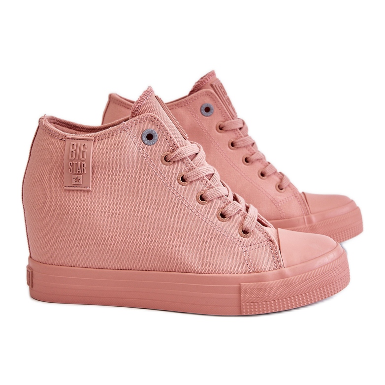 Hidden Wedge High Sneakers Big Star LL274036 Rosa