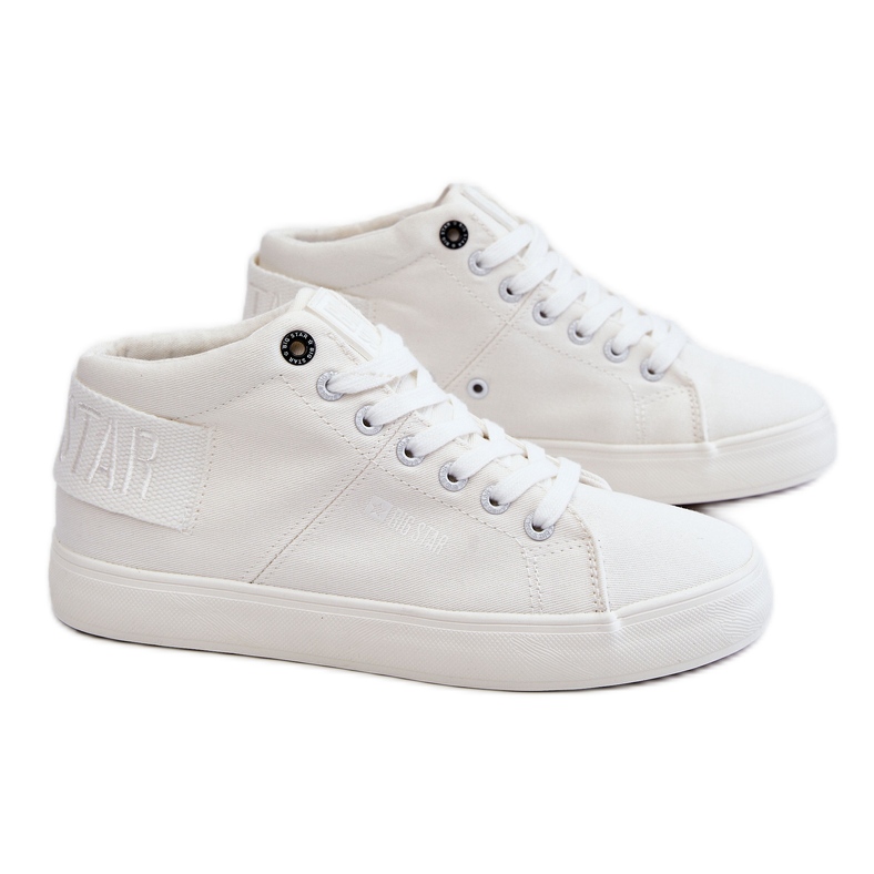 Klassiska High Top Sneakers för kvinnor Big Star LL274002 Vit
