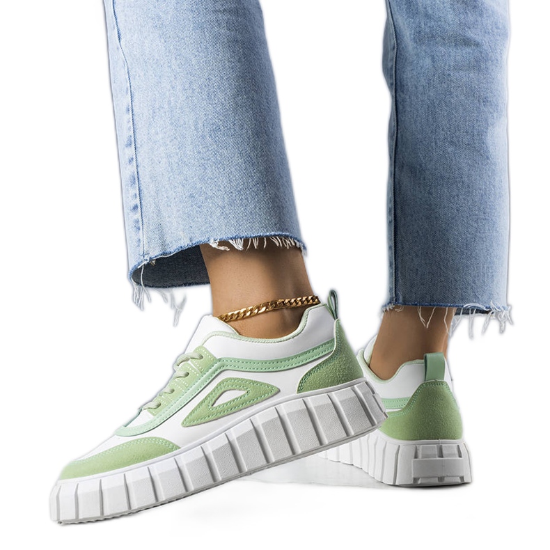 Gröna platåsneakers från Robyn
