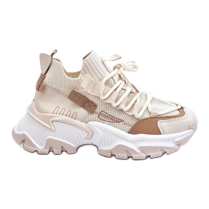 Socksneakers för dam Beige Keaton