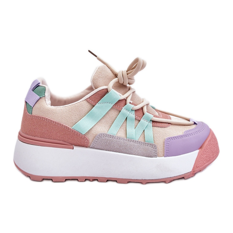 PS1 Sneakers i mocka för kvinnor Beige Rosa Rohan