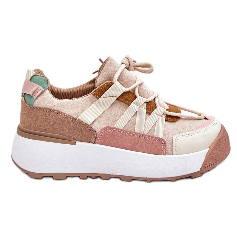 PS1 Platformsneakers i mocka dam Beige-brun Rohan