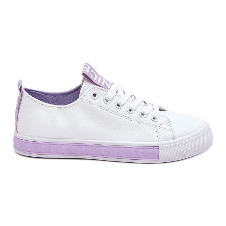 Klassiska damsneakers Vit-lila Ville