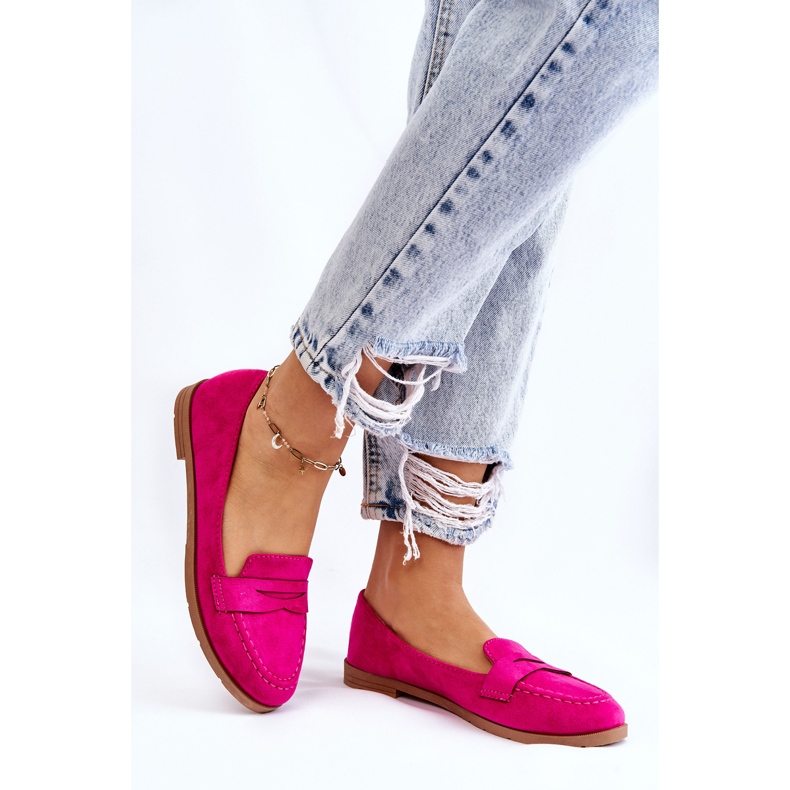PS1 Bekväma mocka Dam Loafers Fuchsia Lucca rosa