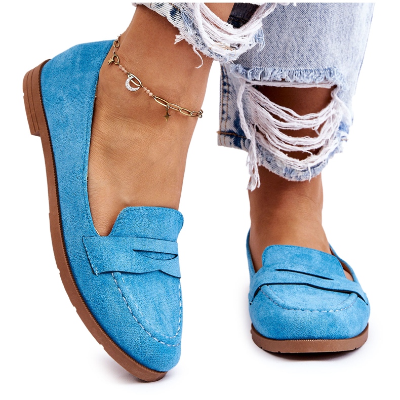 PS1 Bekväma mocka Dam Loafers Blå Lucca