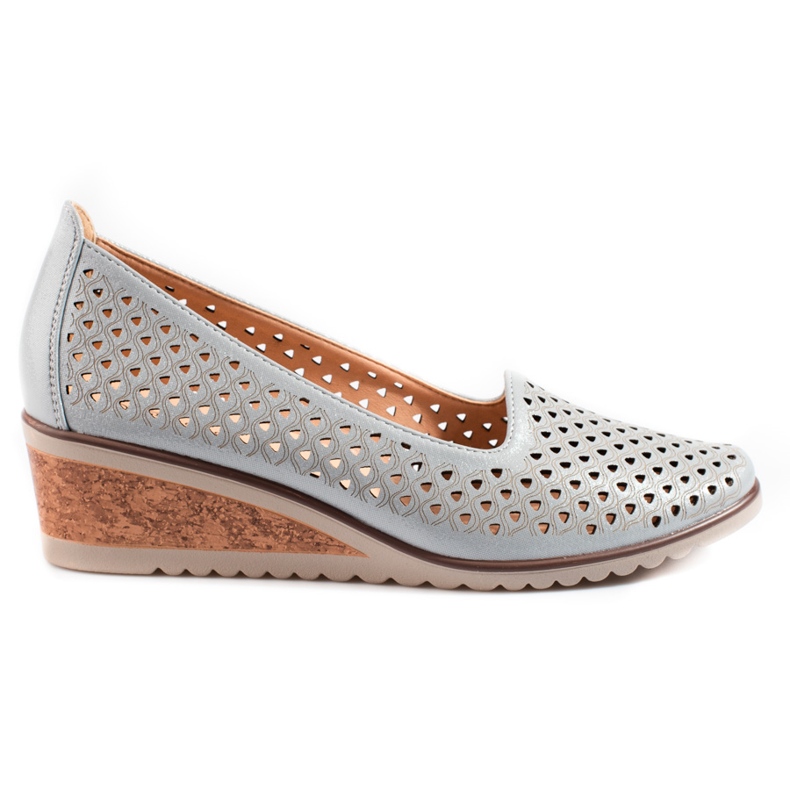 W. Potocki Genombrutna pumps för kvinnor Potocki grå