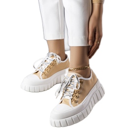 Beiga platåsneakers från Toni beige