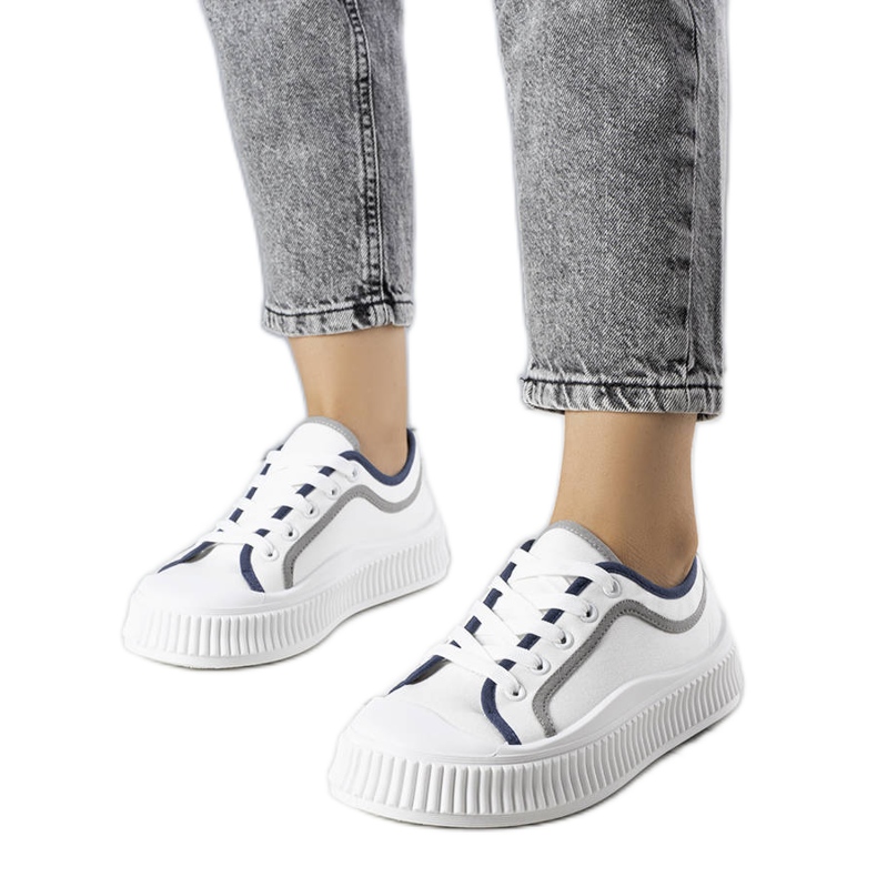 Johanna vita platåsneakers