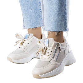 Beige wedge sneakers från Stacey