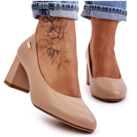 Pumpar på häl Sergio Leone PB178 Beige