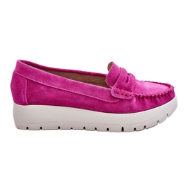 Lemar Fuchsia Milana Mocka Platform Loafers rosa