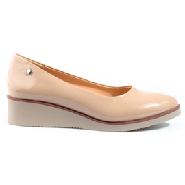 Vinceza beige wedge pumps för kvinnor