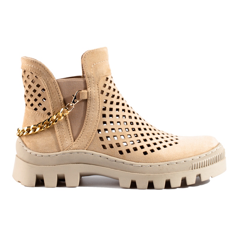 Genombrutna stövlar för kvinnor Potocki Beige