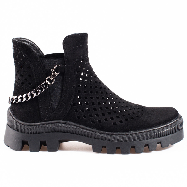 Genombrutna stövlar för kvinnor Potocki Svart