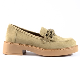 W. Potocki Dam loafers Potocki olivmocka grön